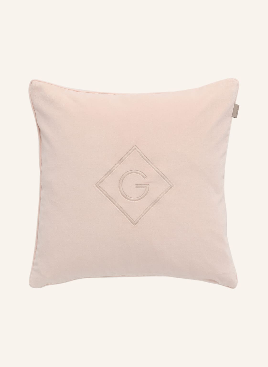 Image of Gant Home Samt-Dekokissenhülle beige