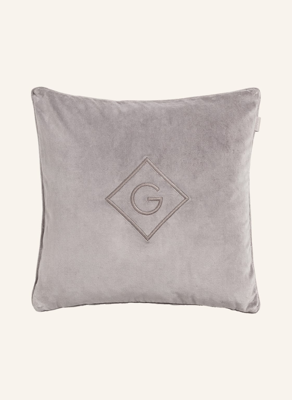 Image of Gant Home Samt-Dekokissenhülle grau