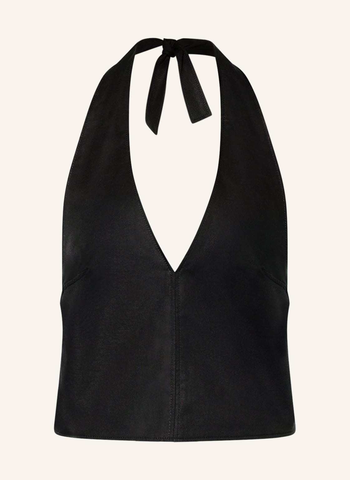 Image of Jacquemus Cropped-Top Le Haut Linu Mit Leinen schwarz