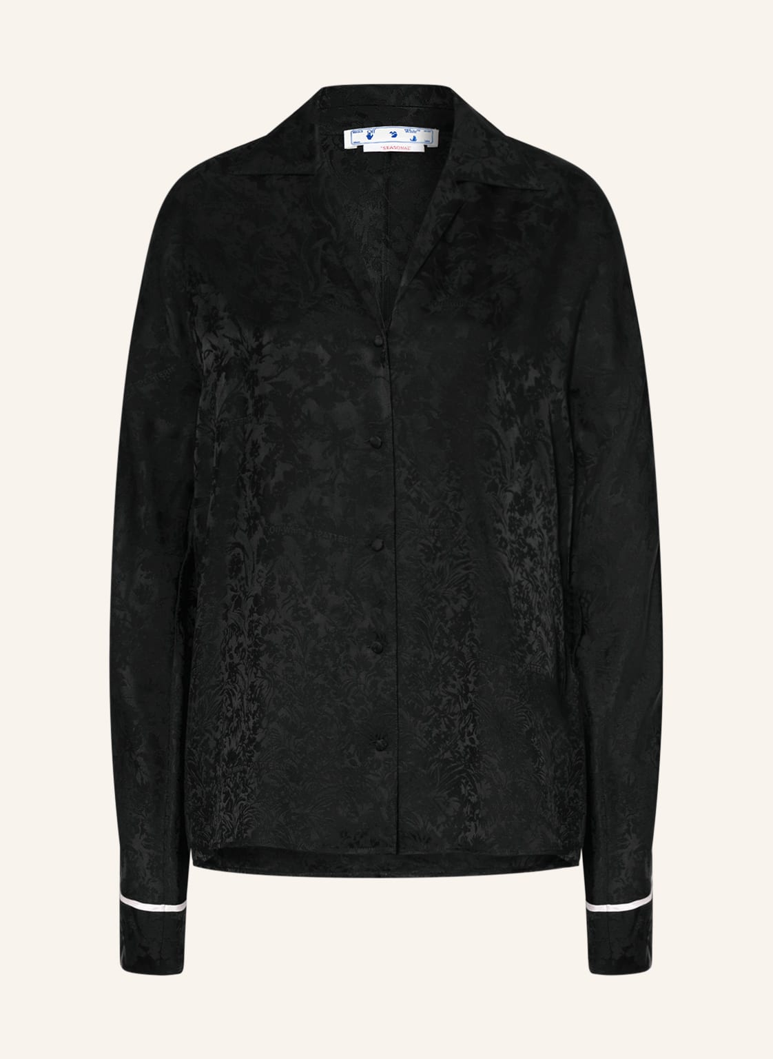 Image of Off-White Jacquard-Bluse schwarz