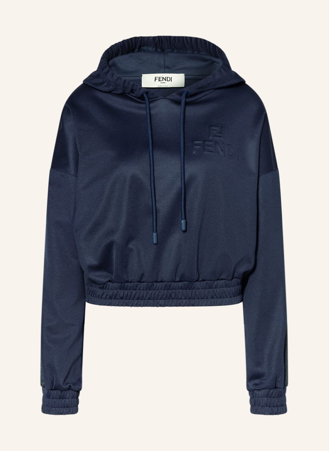 Image of Fendi Hoodie Mit Galonstreifen blau