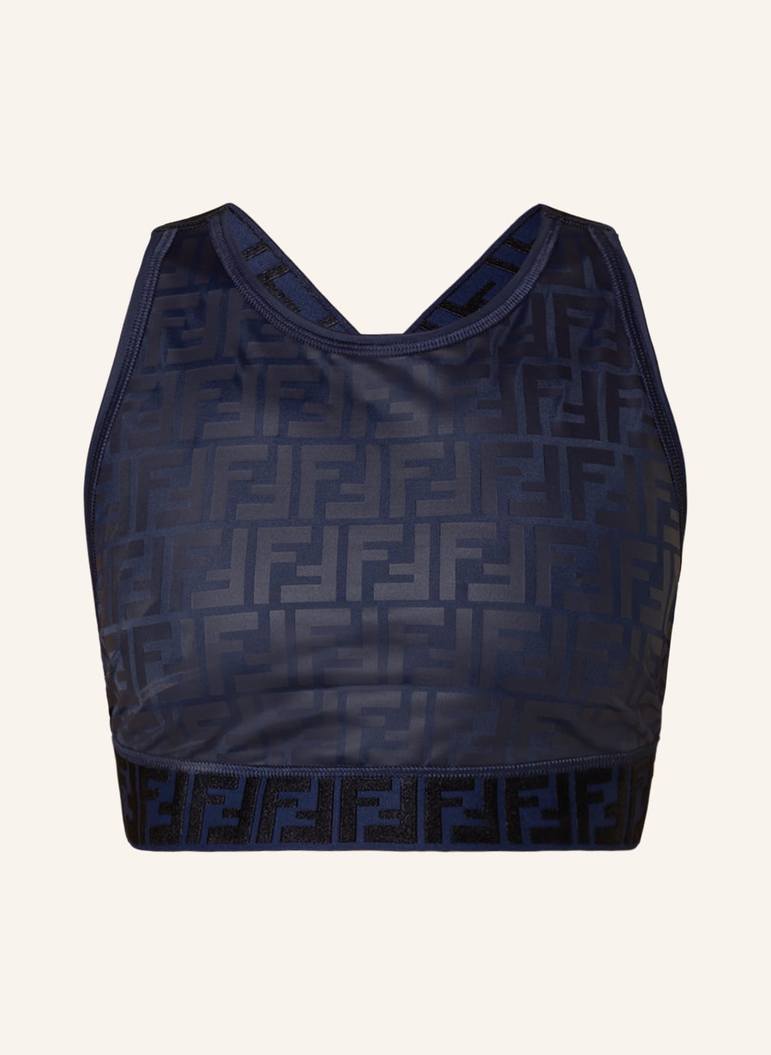 Image of Fendi Cropped-Top Fendirama blau