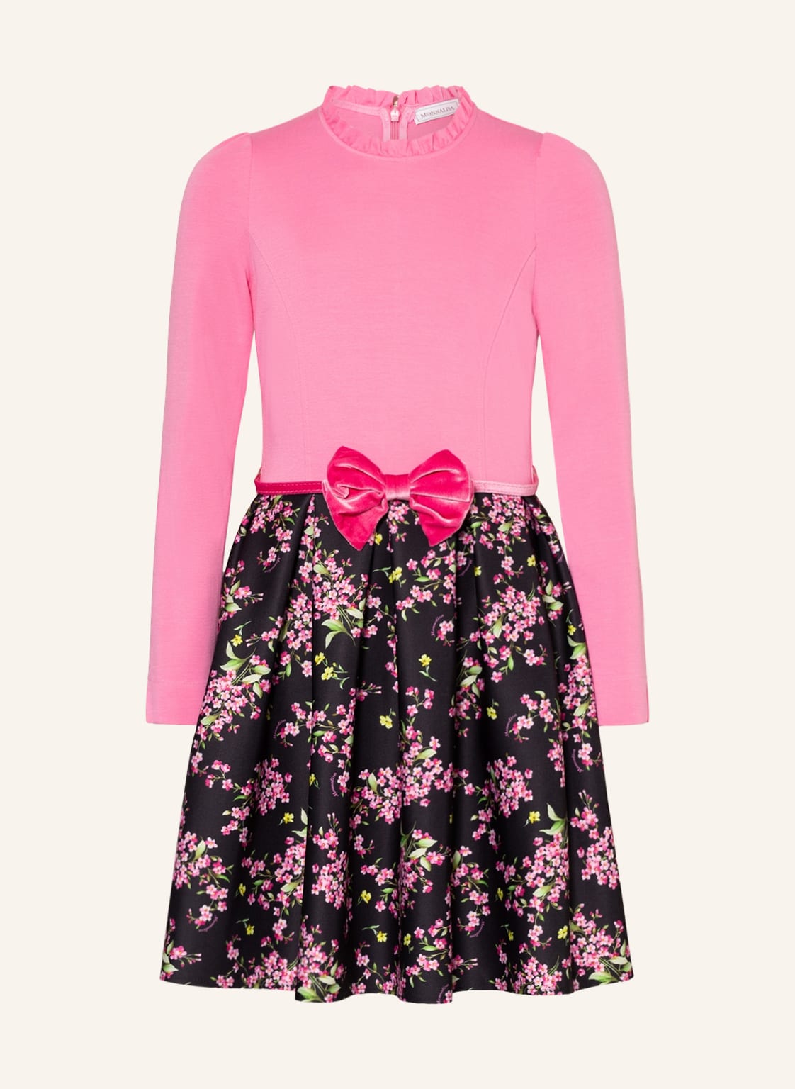 Image of Monnalisa Kleid Im Materialmix schwarz