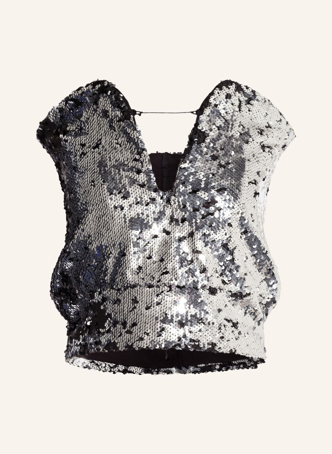 Image of Isabel Marant Top Mandy Mit Cut-Out Und Pailletten grau