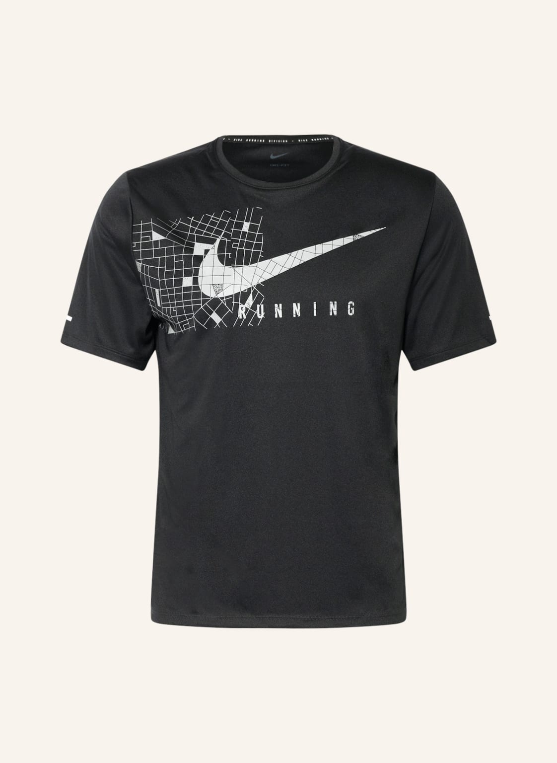 Image of Nike Laufshirt Dri-Fit Uv Miler Run Division schwarz