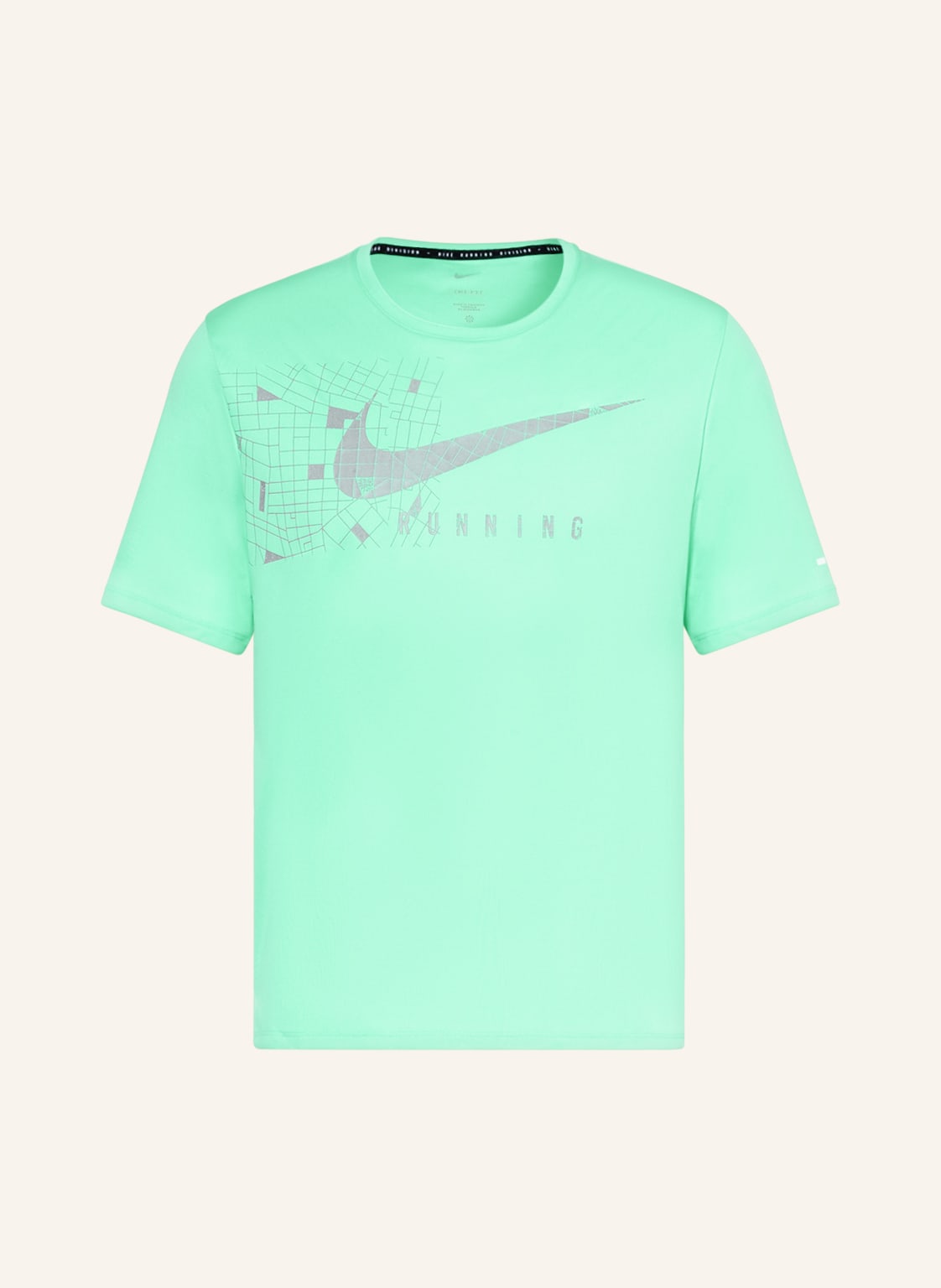 Image of Nike Laufshirt Dri-Fit Uv Miler Run Division gruen