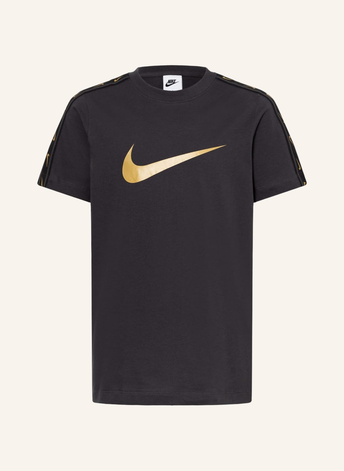Image of Nike T-Shirt Mit Galonstreifen grau