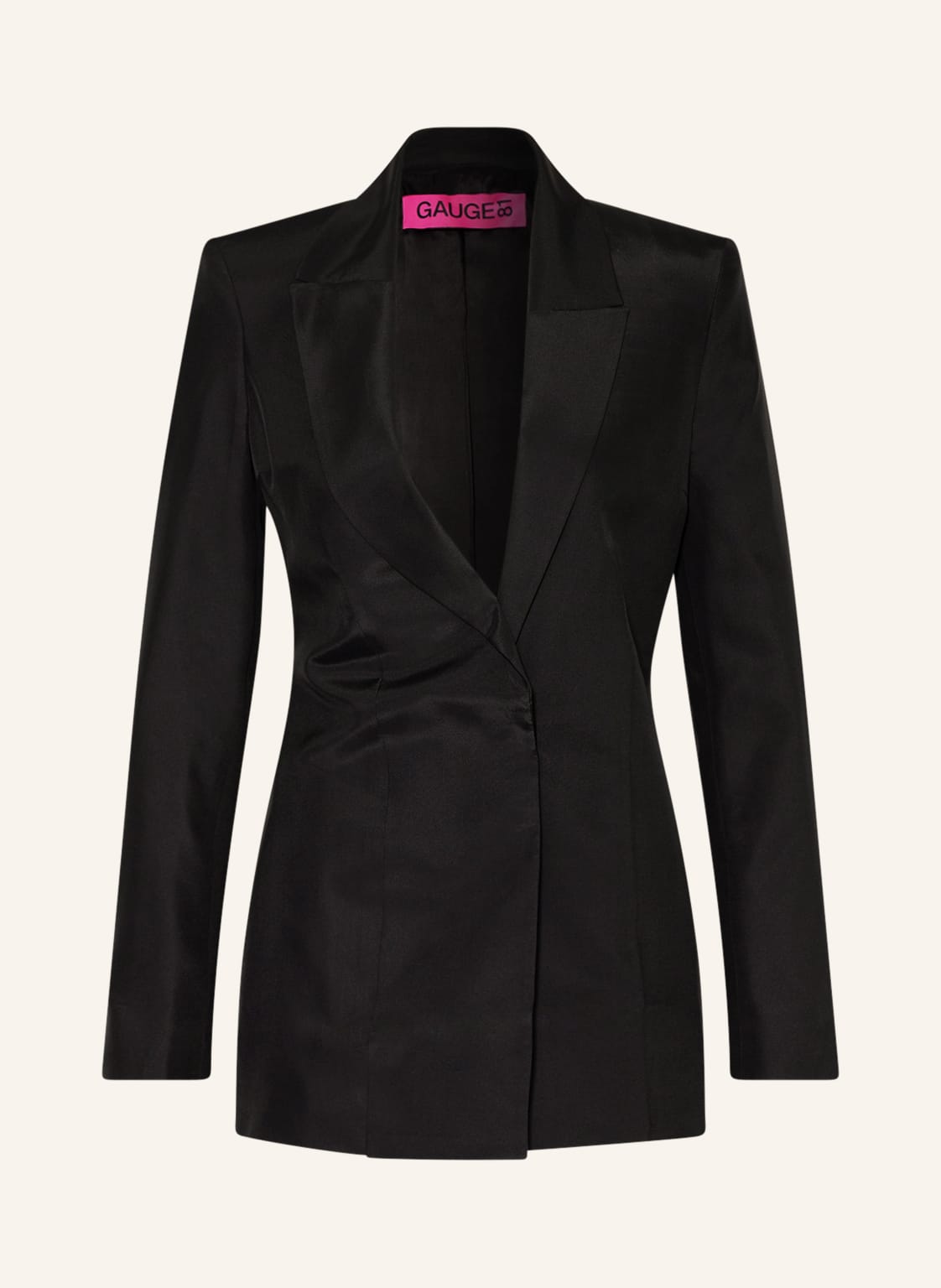 Image of gauge81 Seidenblazer Soka Mit Schmucksteinen schwarz