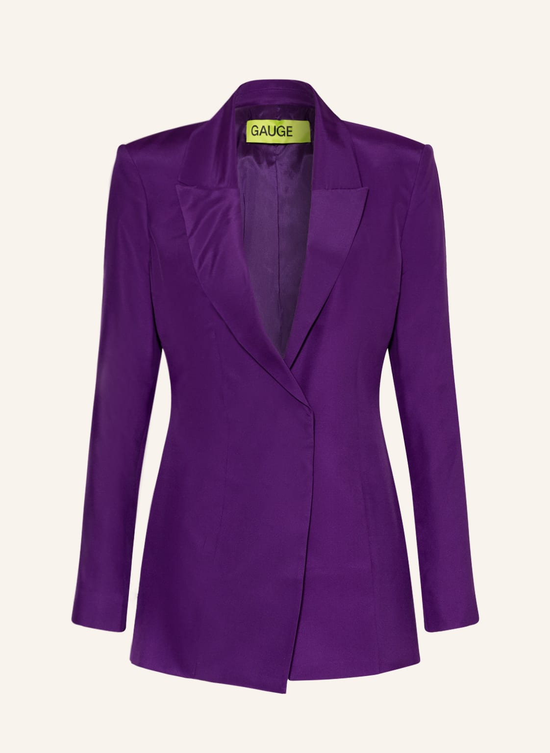 Image of gauge81 Seidenblazer Soka Mit Schmucksteinen violett