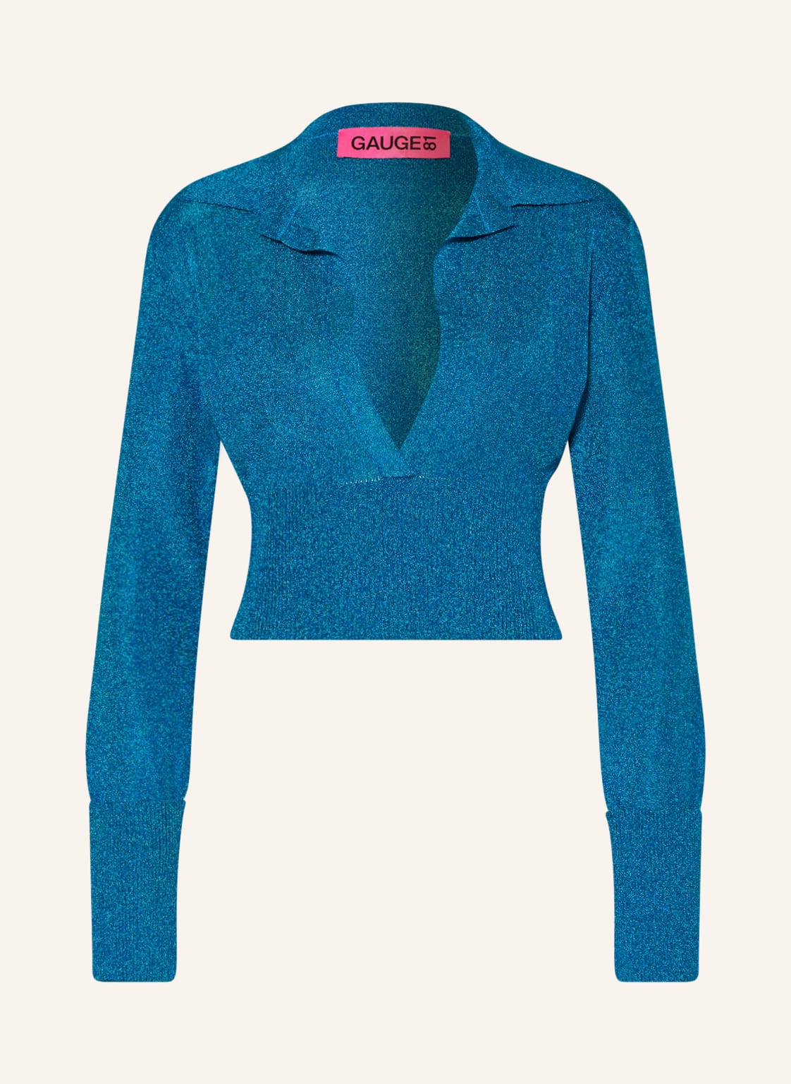 Image of gauge81 Pullover Arendal Mit Glitzergarn blau