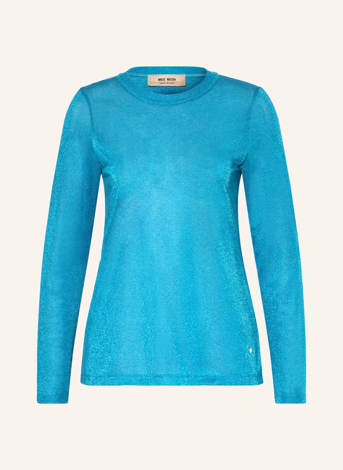 Image of Mos Mosh Longsleeve Asio Mit Glitzergarn blau