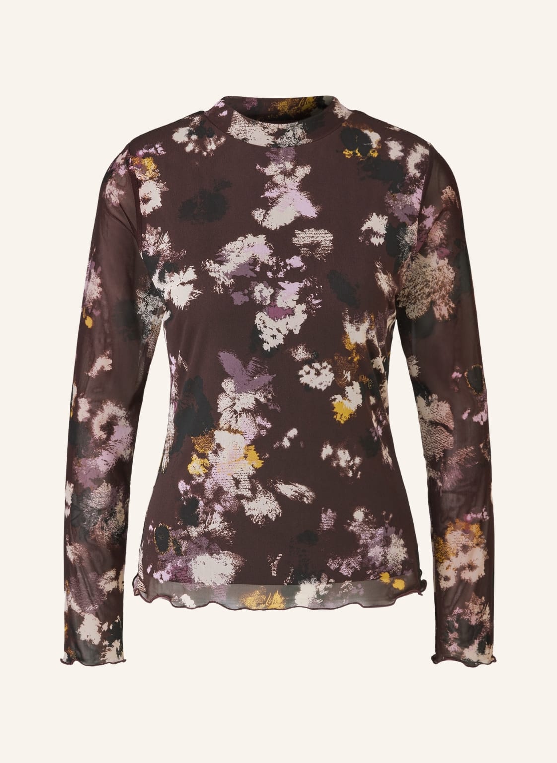 Image of S.Oliver Black Label Longsleeve Aus Mesh violett