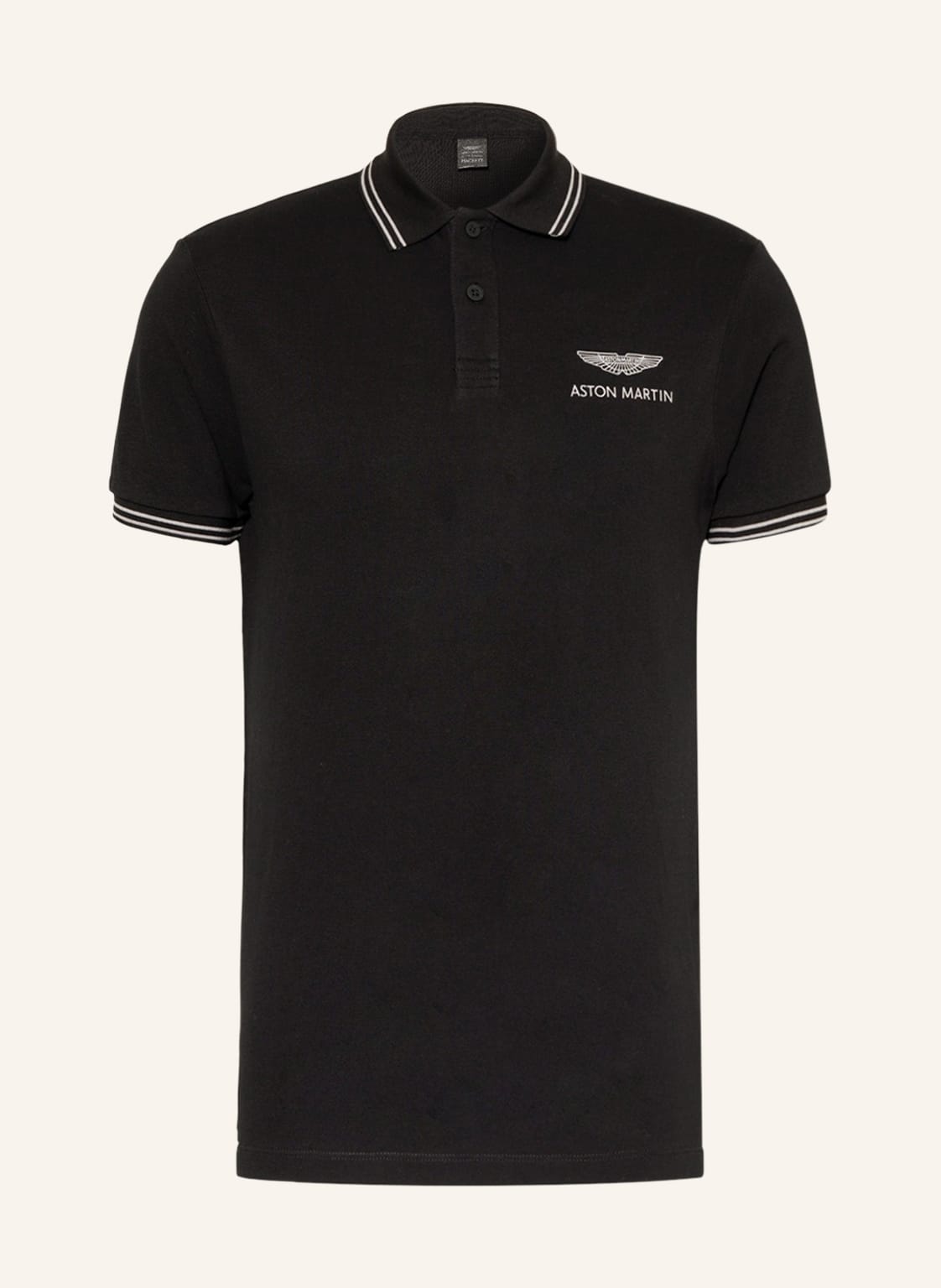 Image of Hackett London Piqué-Poloshirt schwarz