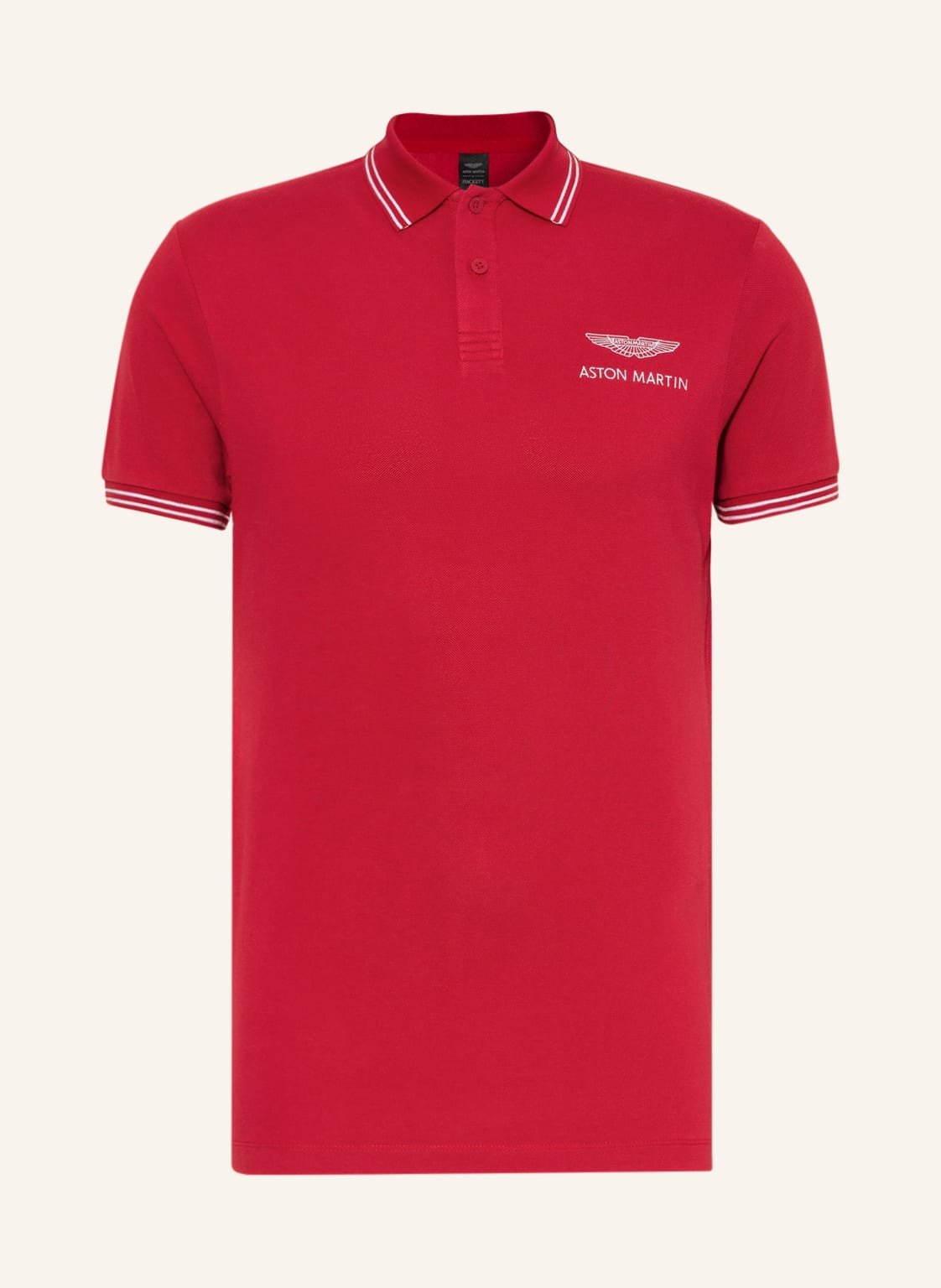 Image of Hackett London Piqué-Poloshirt rot