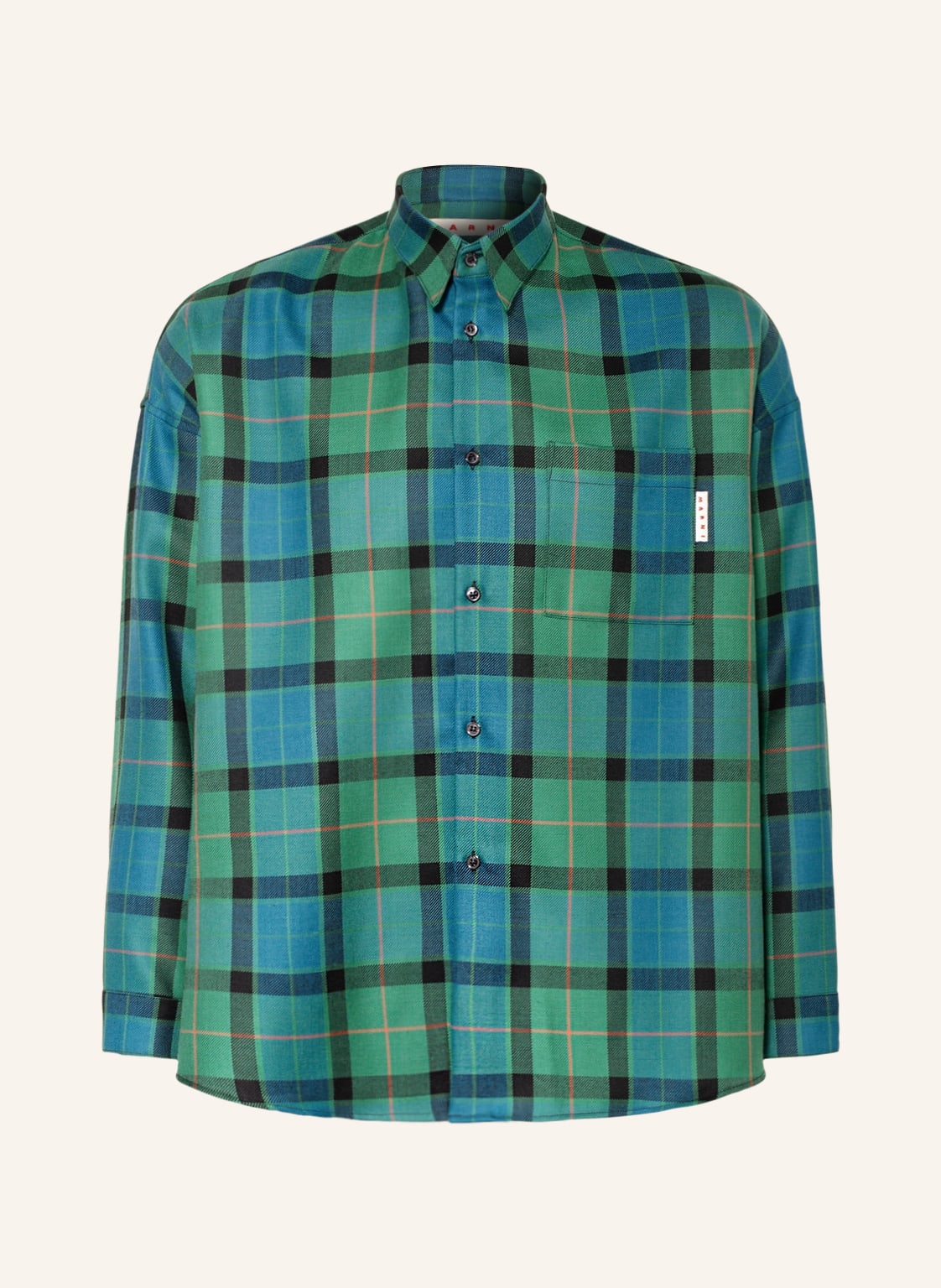 Image of Marni Hemd Comfort Fit gruen