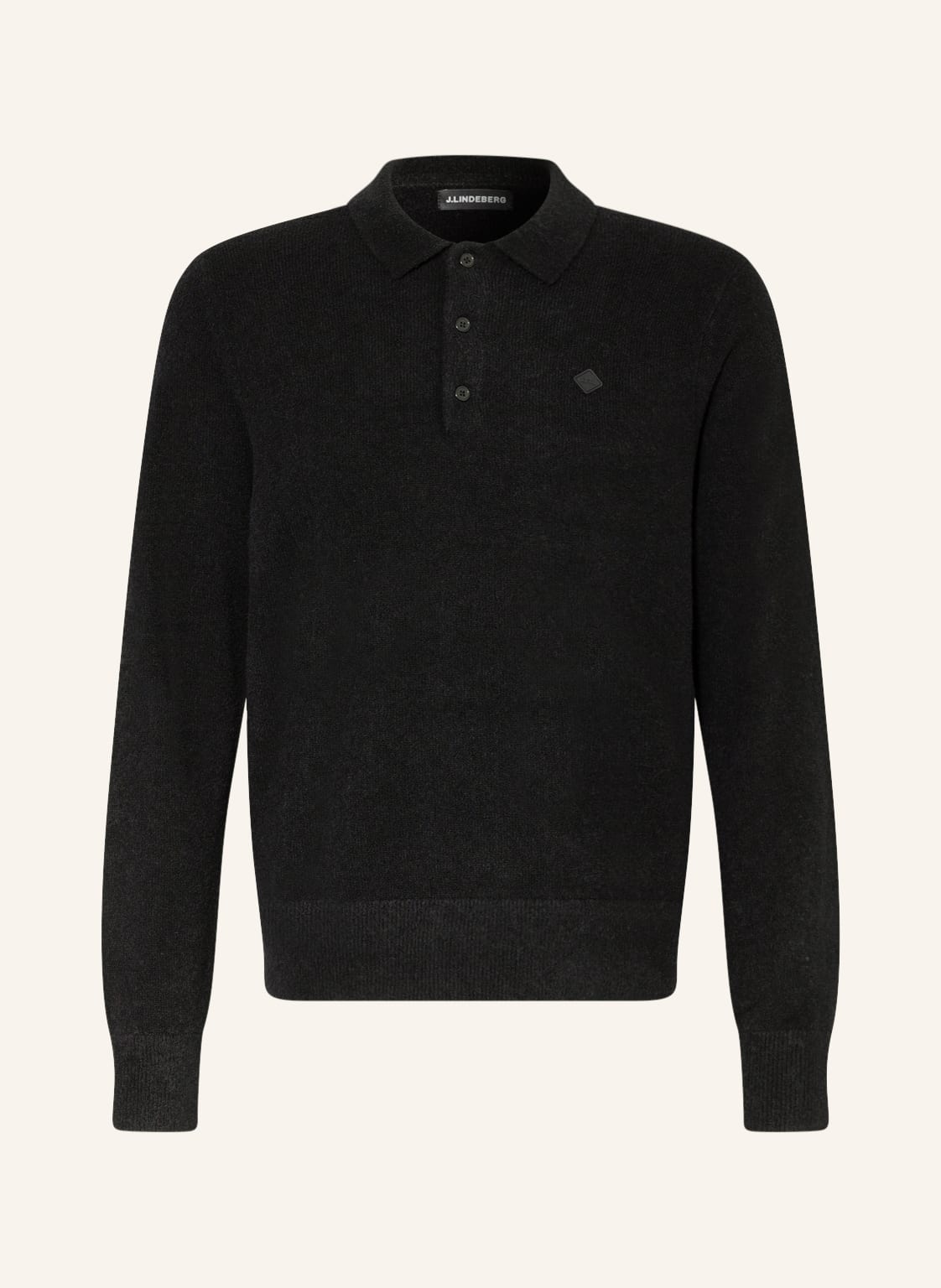 Image of J.Lindeberg Strick-Poloshirt schwarz