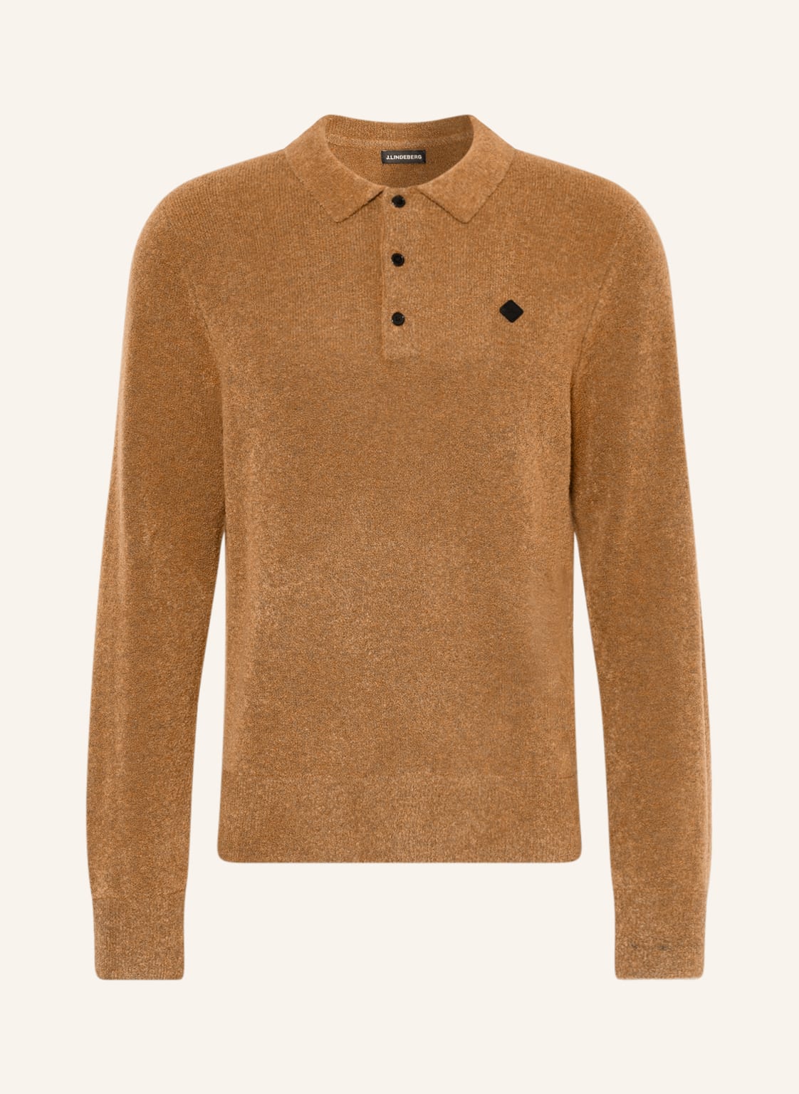 Image of J.Lindeberg Strick-Poloshirt braun