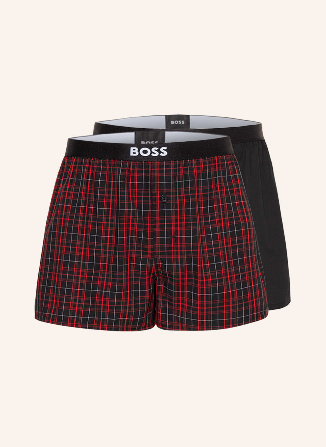 Image of Boss 2er-Pack Web-Boxershorts rot