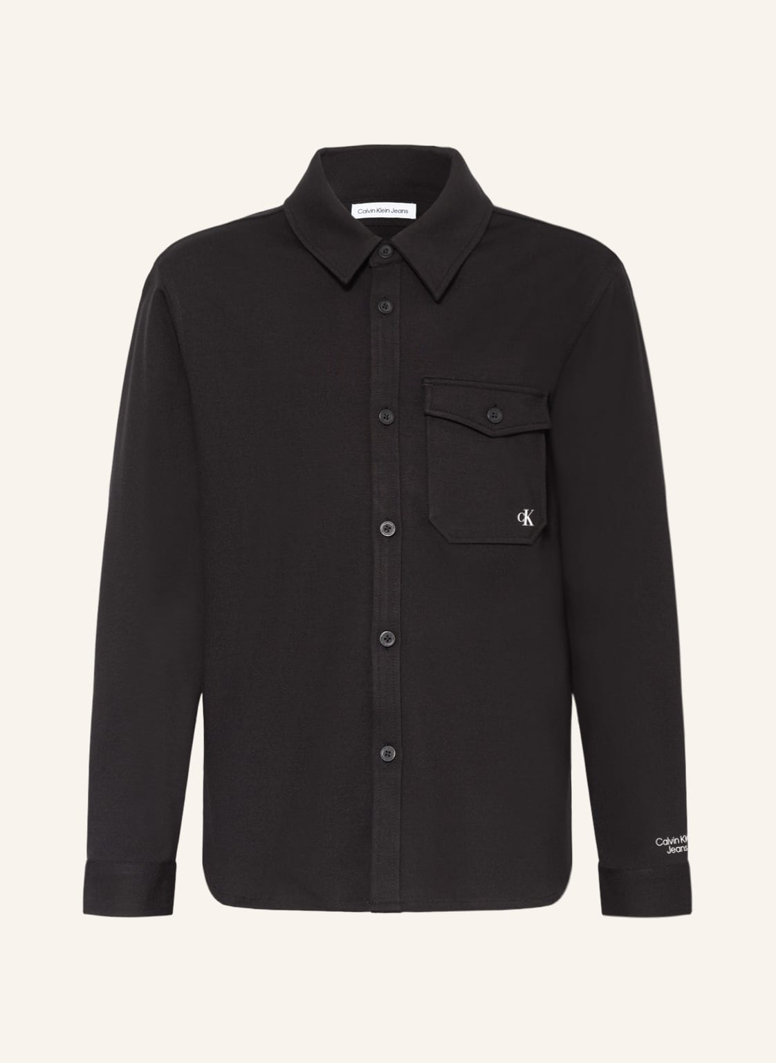 Image of Calvin Klein Jersey-Overshirt schwarz