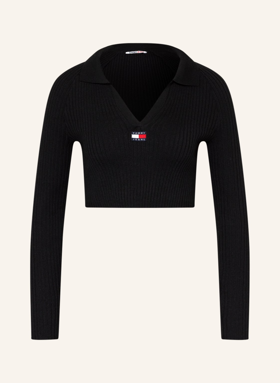 Image of Tommy Jeans Cropped-Longsleeve schwarz