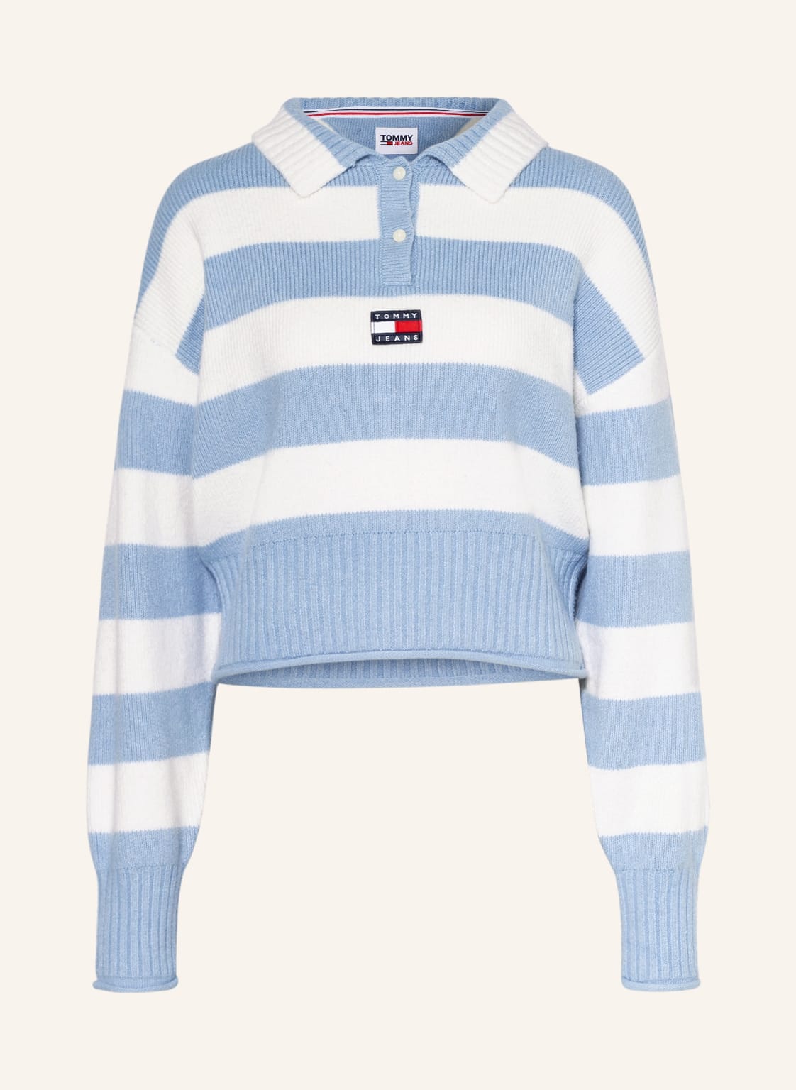 Image of Tommy Jeans Strick-Poloshirt blau