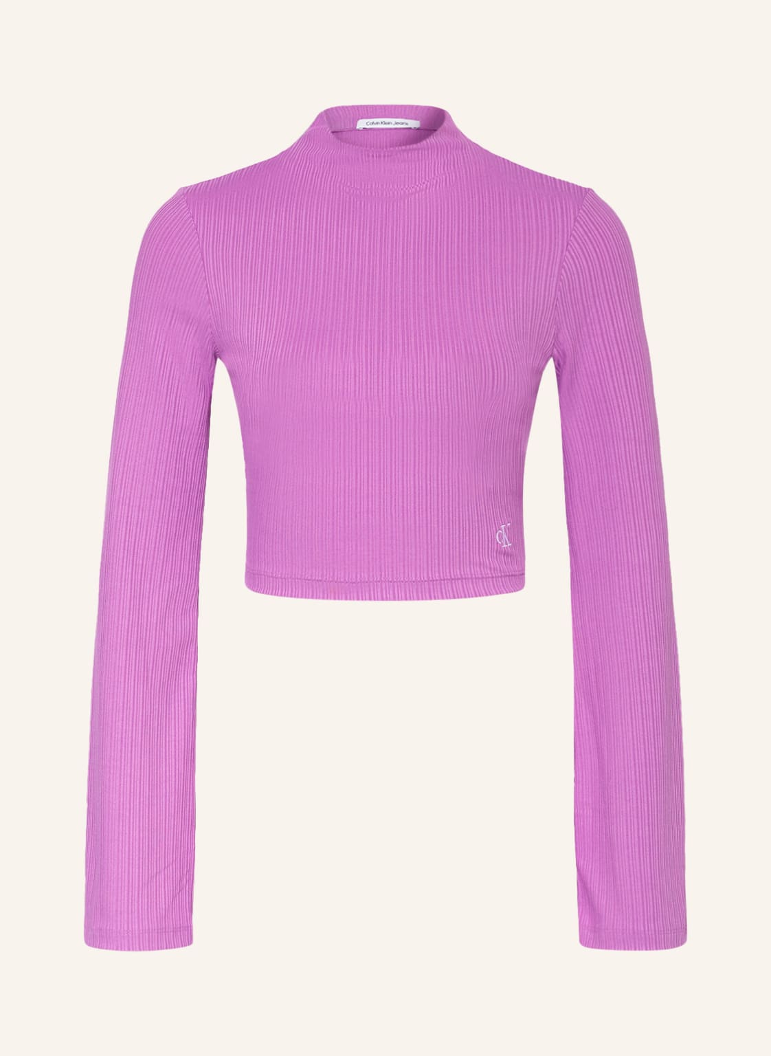 Image of Calvin Klein Jeans Cropped-Longsleeve violett