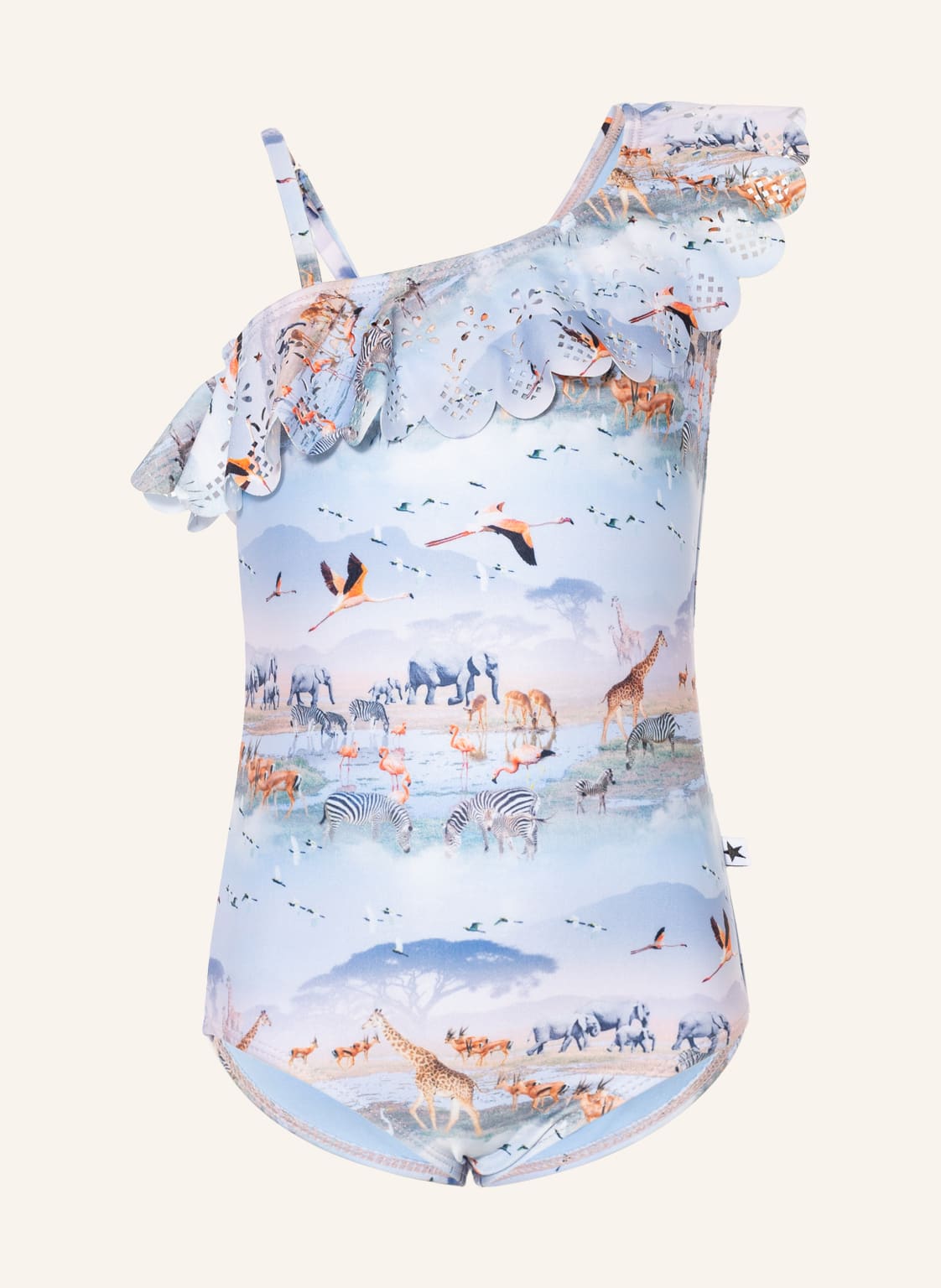 Image of Molo One-Shoulder-Badeanzug Net Mit Uv-Schutz 50+ blau