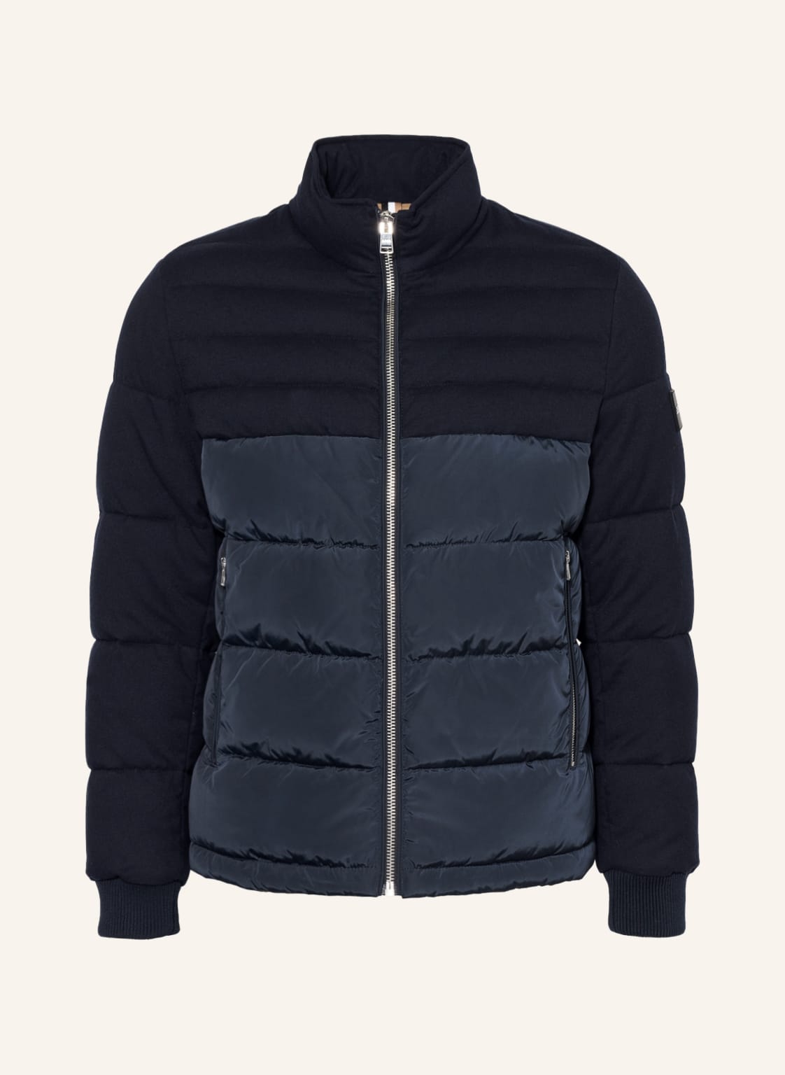 Image of Boss Steppjacke Cato Im Materialmix blau