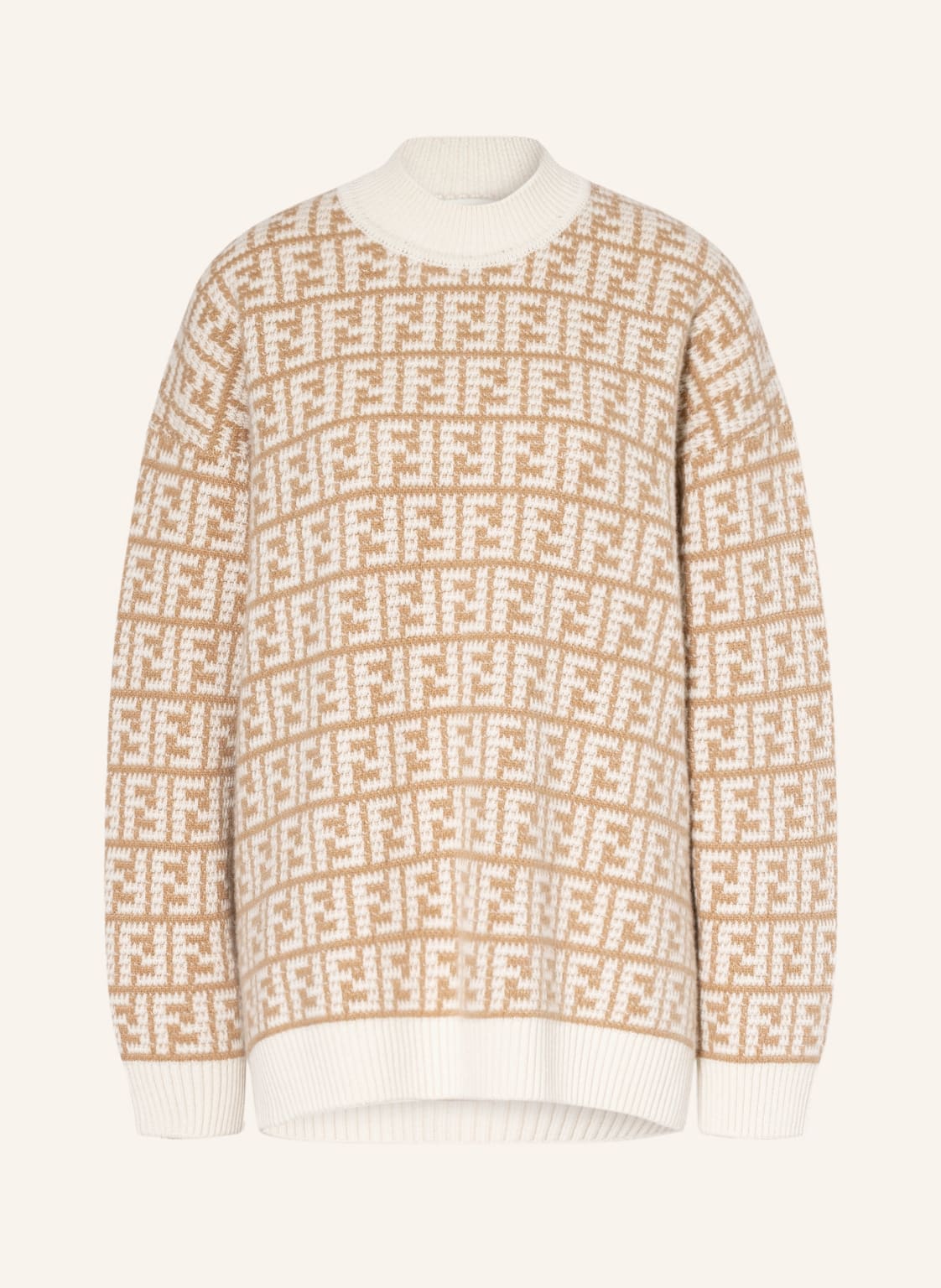 Image of Fendi Oversized-Pullover Aus Cashmere braun