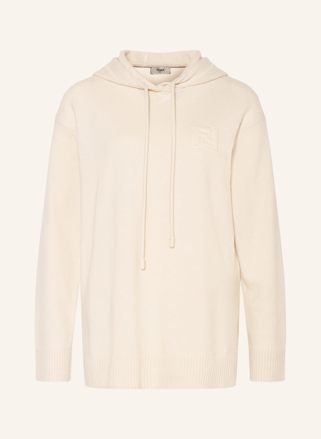 Image of Fendi Strick-Hoodie Aus Cashmere beige