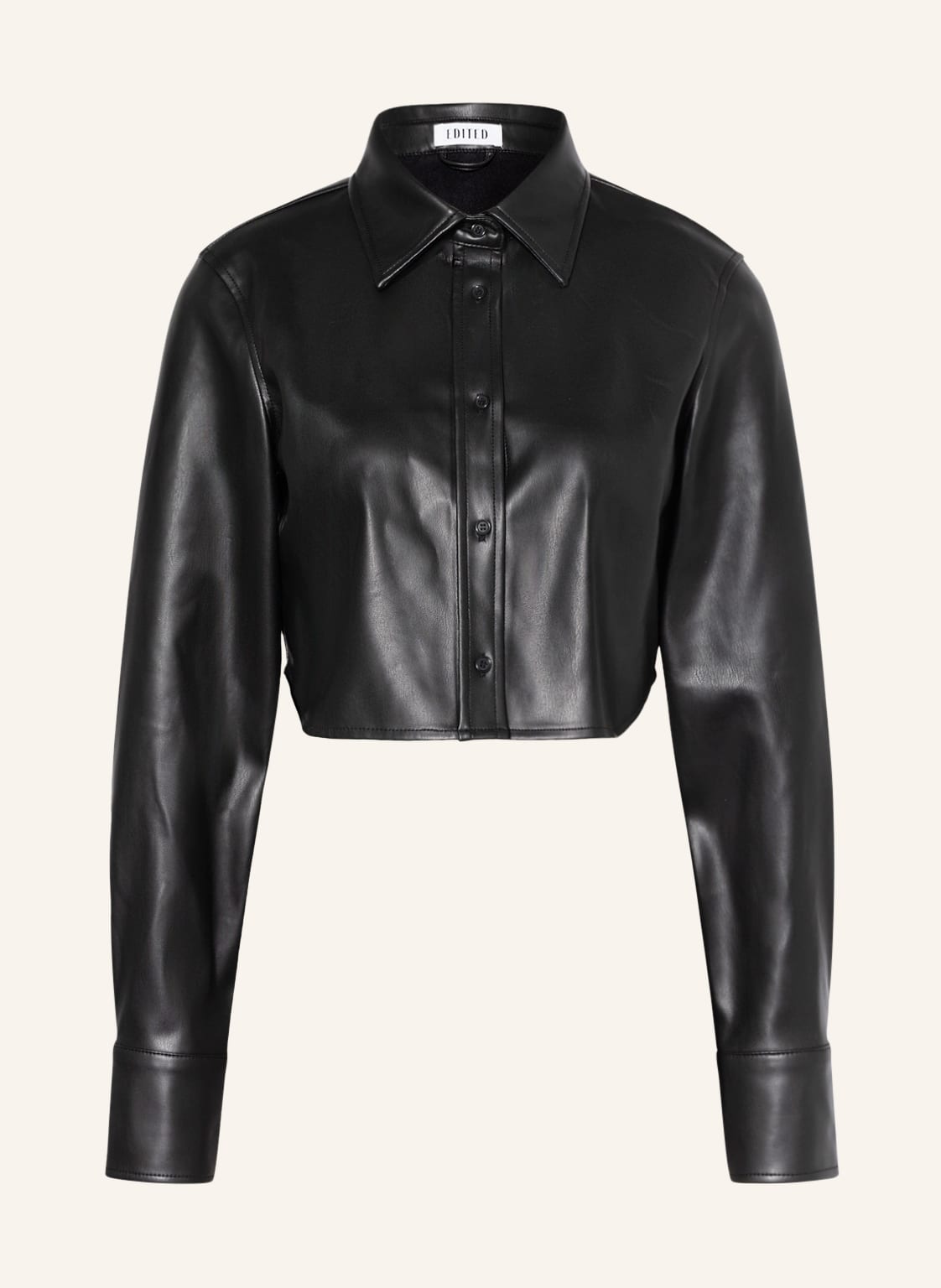 Image of Edited Cropped-Overjacket Nelli In Lederoptik schwarz