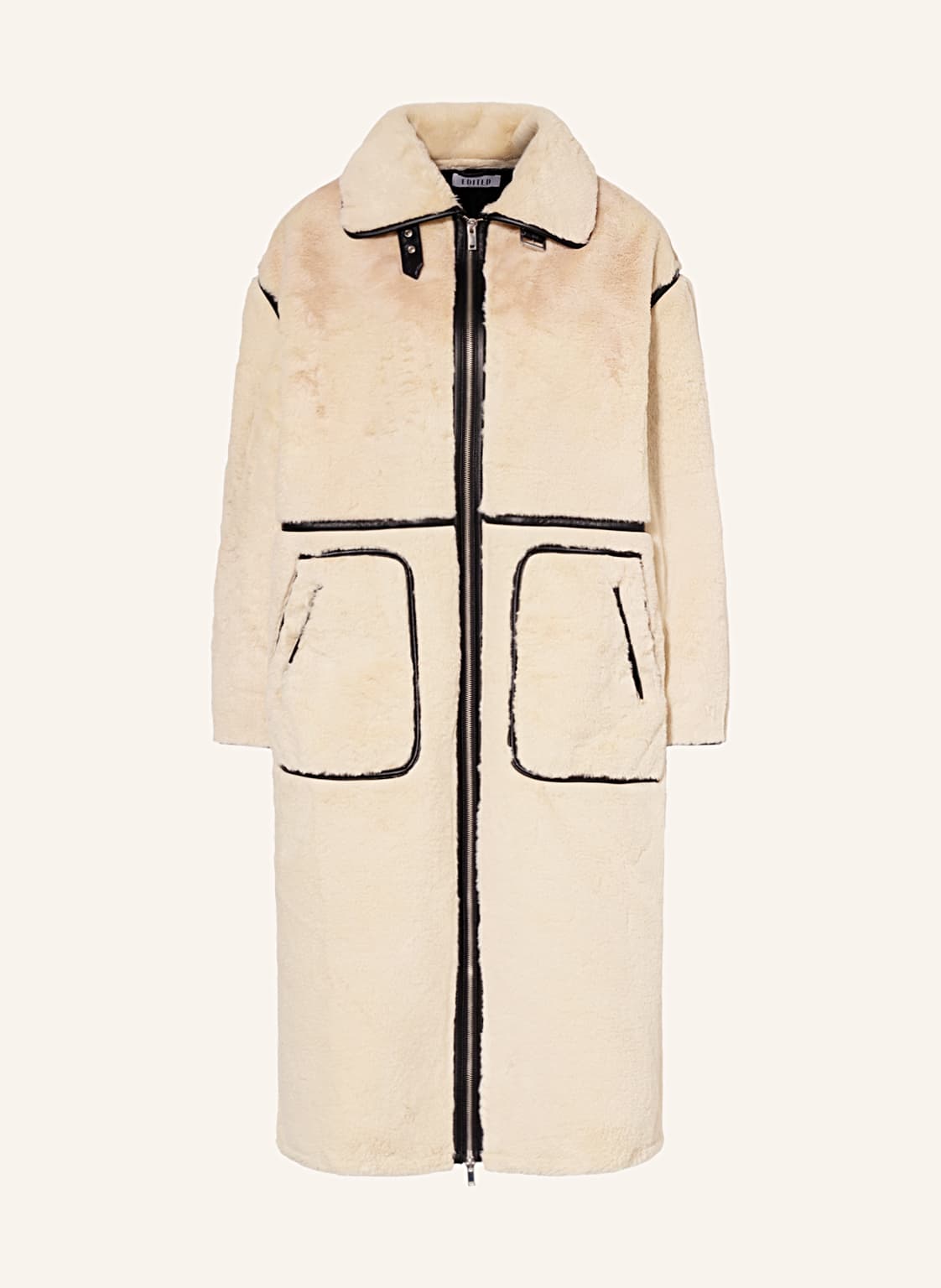 Image of Edited Kunstfell-Mantel Momoko beige