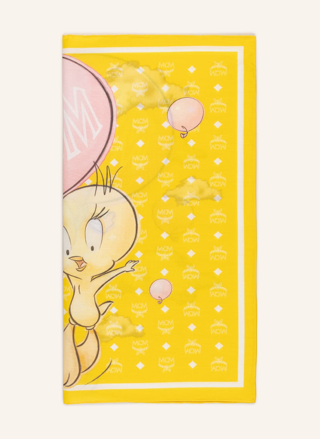 Image of Mcm Tuch Mit Seide gelb