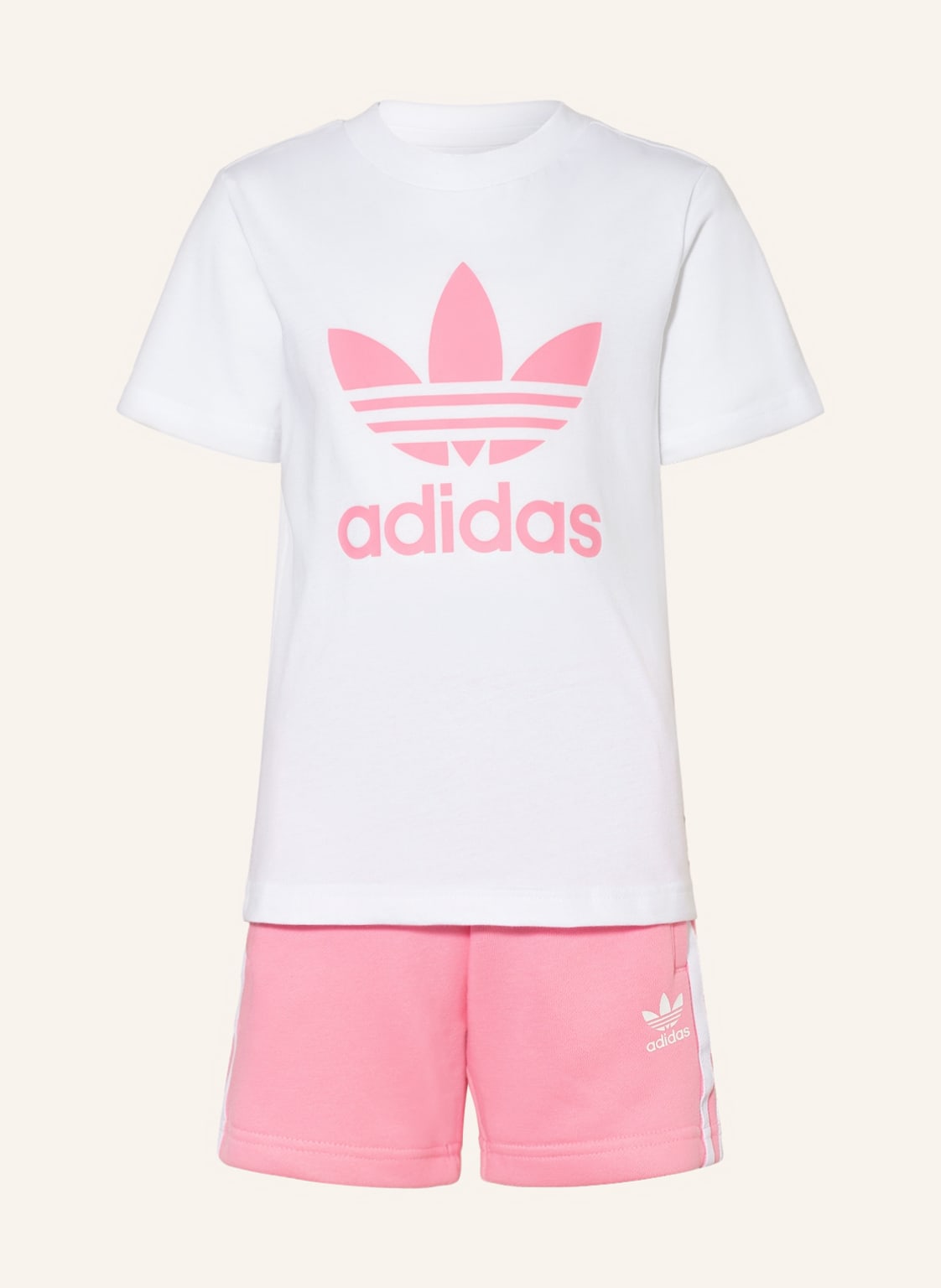 Image of Adidas Originals Set: T-Shirt Und Sweatshorts pink