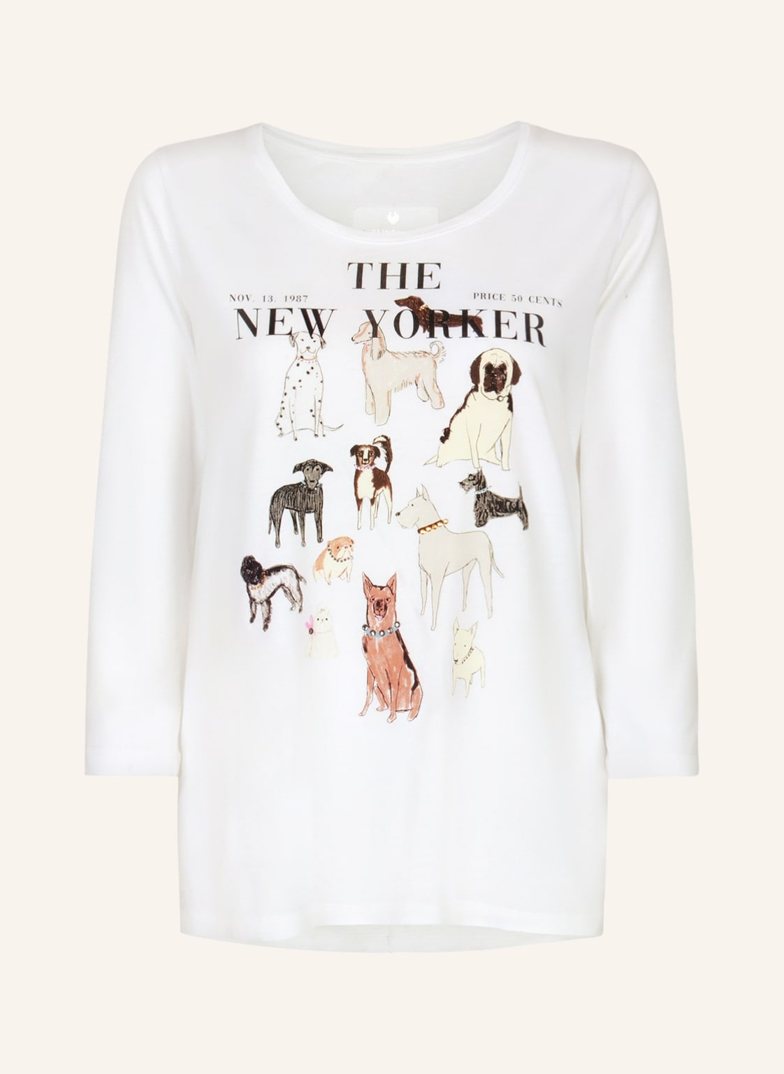 Image of Lieblingsstück Shirt Frial Mit 3/4-Arm Und Schmucksteinen weiss