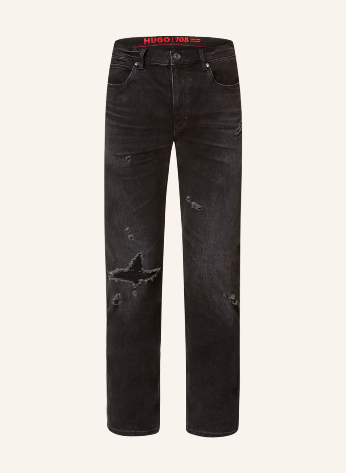 Image of Hugo Destroyed Jeans Slim Fit grau