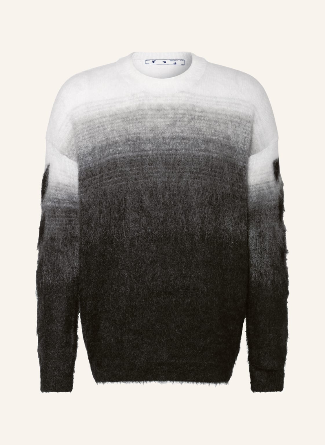 Image of Off-White Pullover Arrow Mit Mohair schwarz