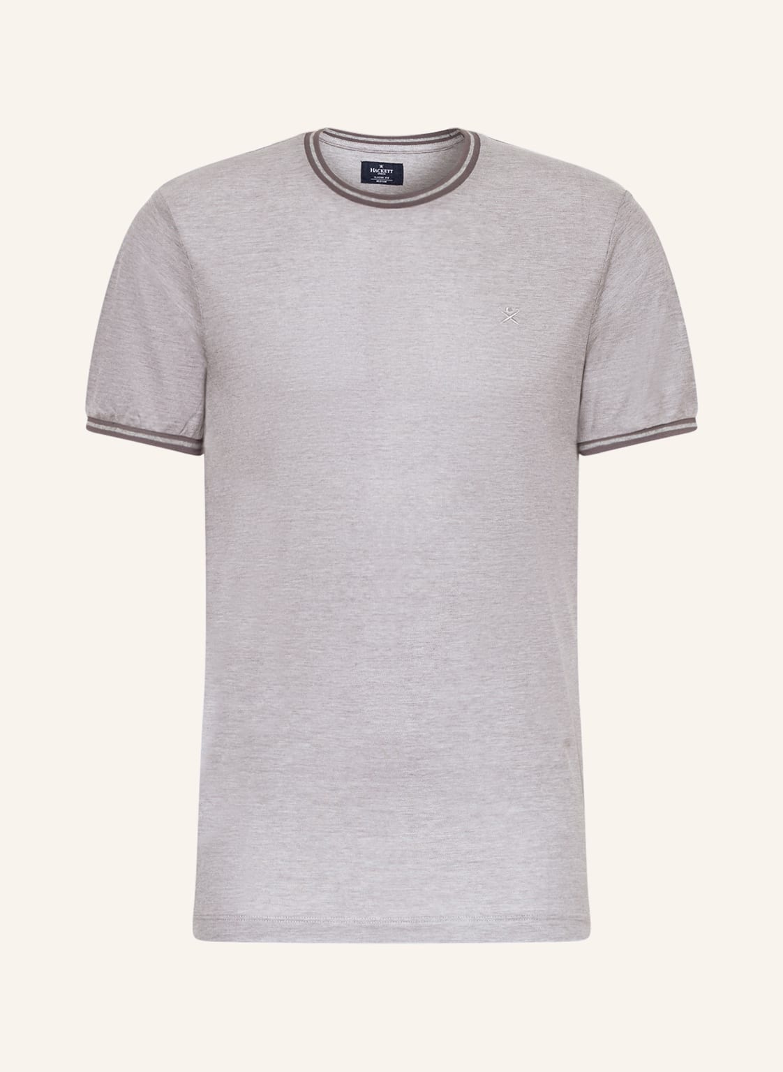 Image of Hackett London T-Shirt Aus Piqué grau