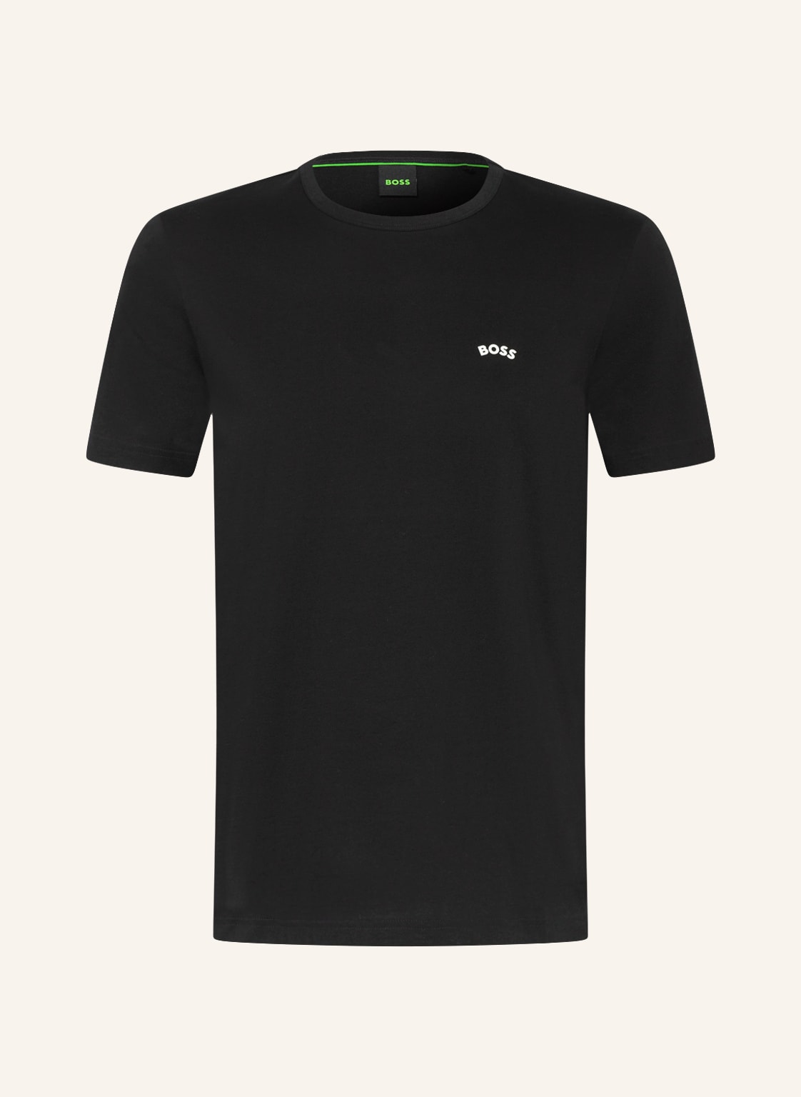 Image of Boss T-Shirt Tee Curved schwarz
