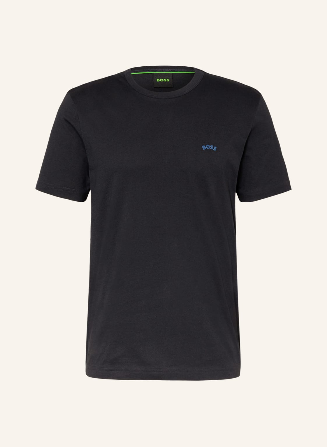 Image of Boss T-Shirt Tee Curved blau
