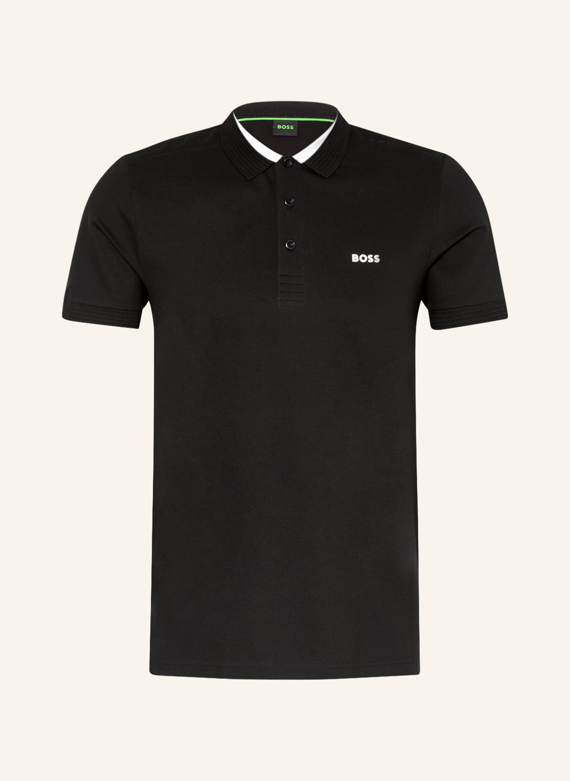 Image of Boss Piqué-Poloshirt Paule Slim Fit schwarz