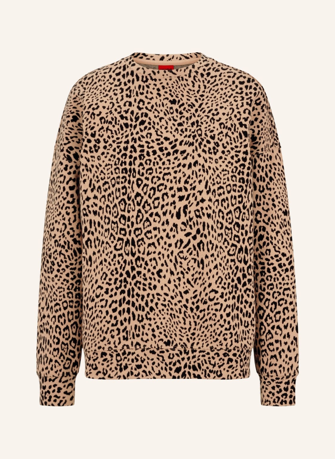 Image of Hugo Jacquard-Sweatshirt Doccia braun