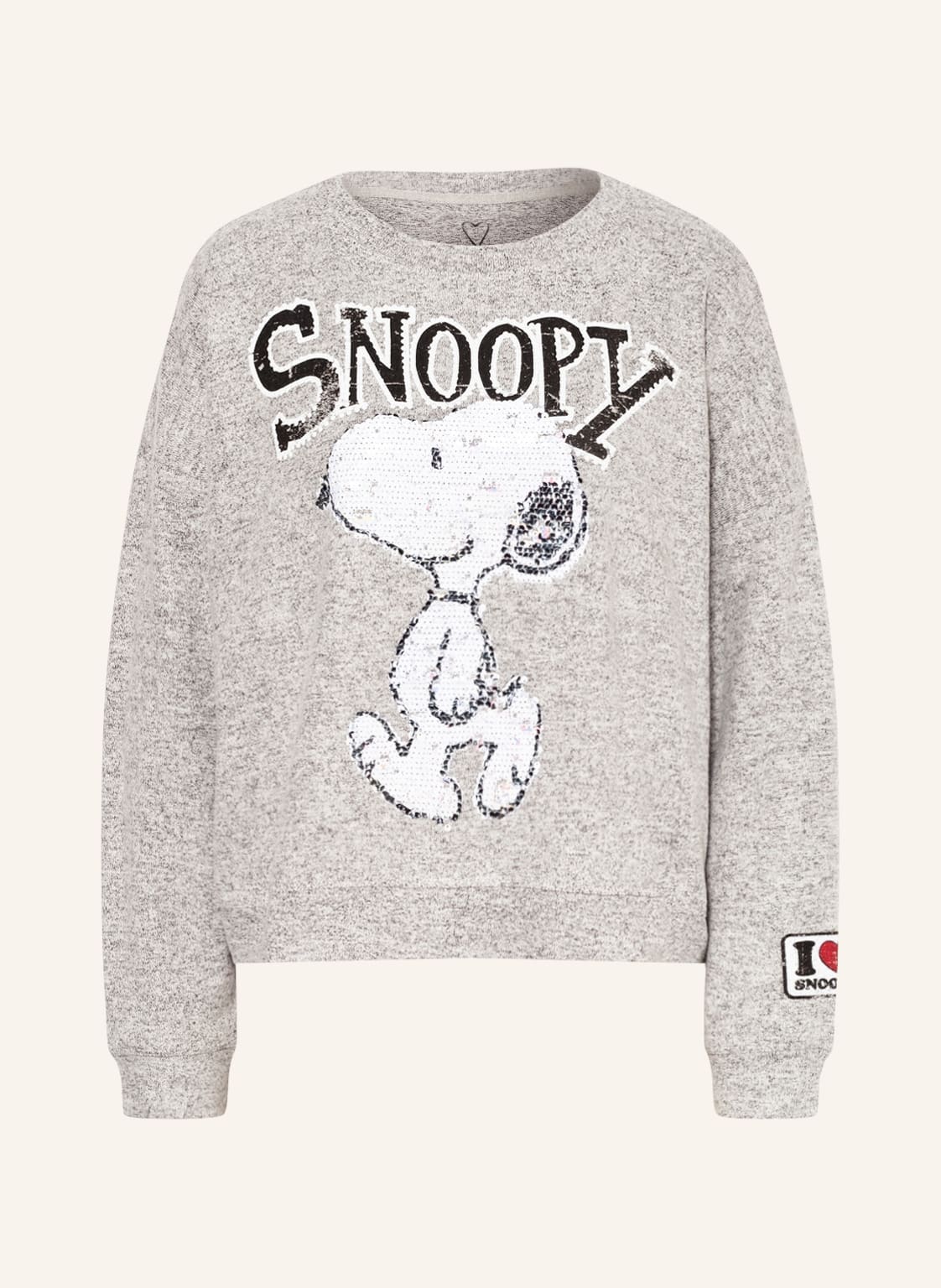 Image of Frogbox Sweatshirt Mit Pailletten Und Schmucksteinen grau