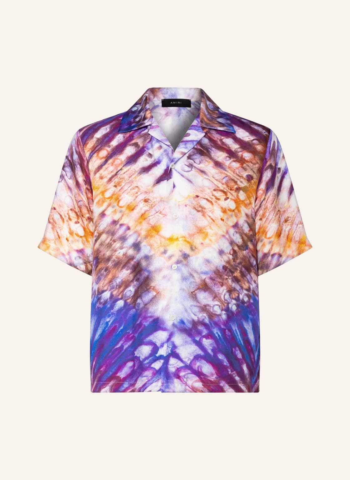 Image of Amiri Resorthemd Regular Fit Aus Seide violett