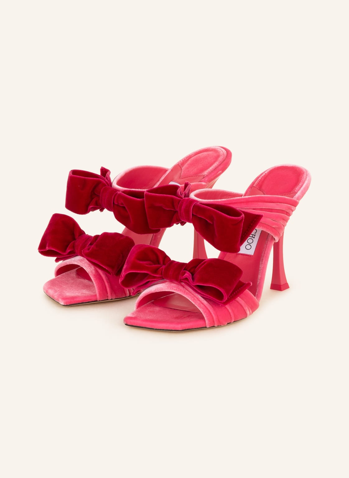 Image of Jimmy Choo Mules Flaca 100 pink