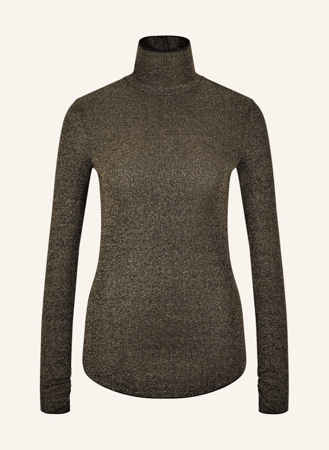 Image of Boss Longsleeve Epex Mit Glitzergarn schwarz