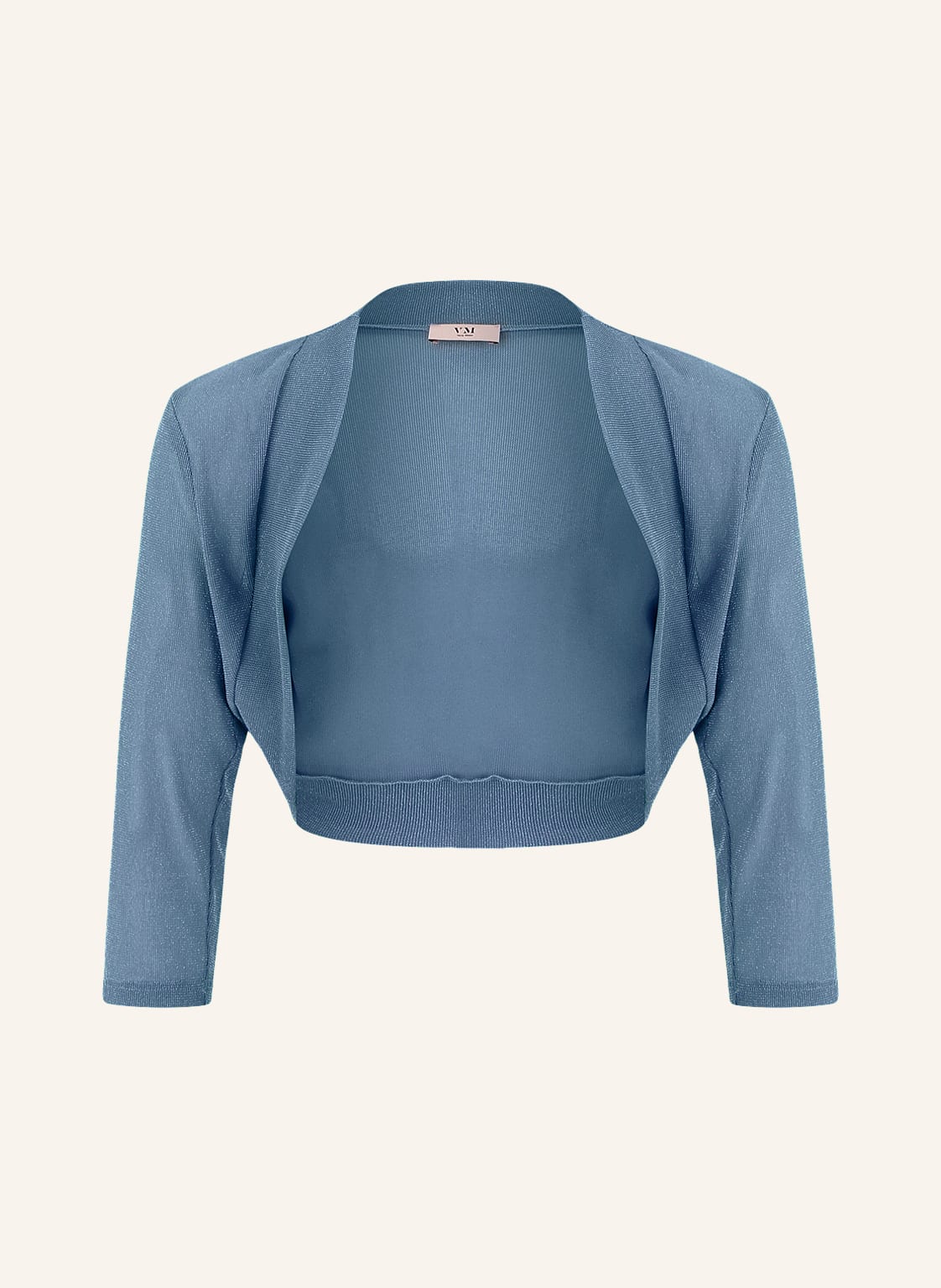 Image of Vm Vera Mont Strickbolero Mit Glitzergarn blau