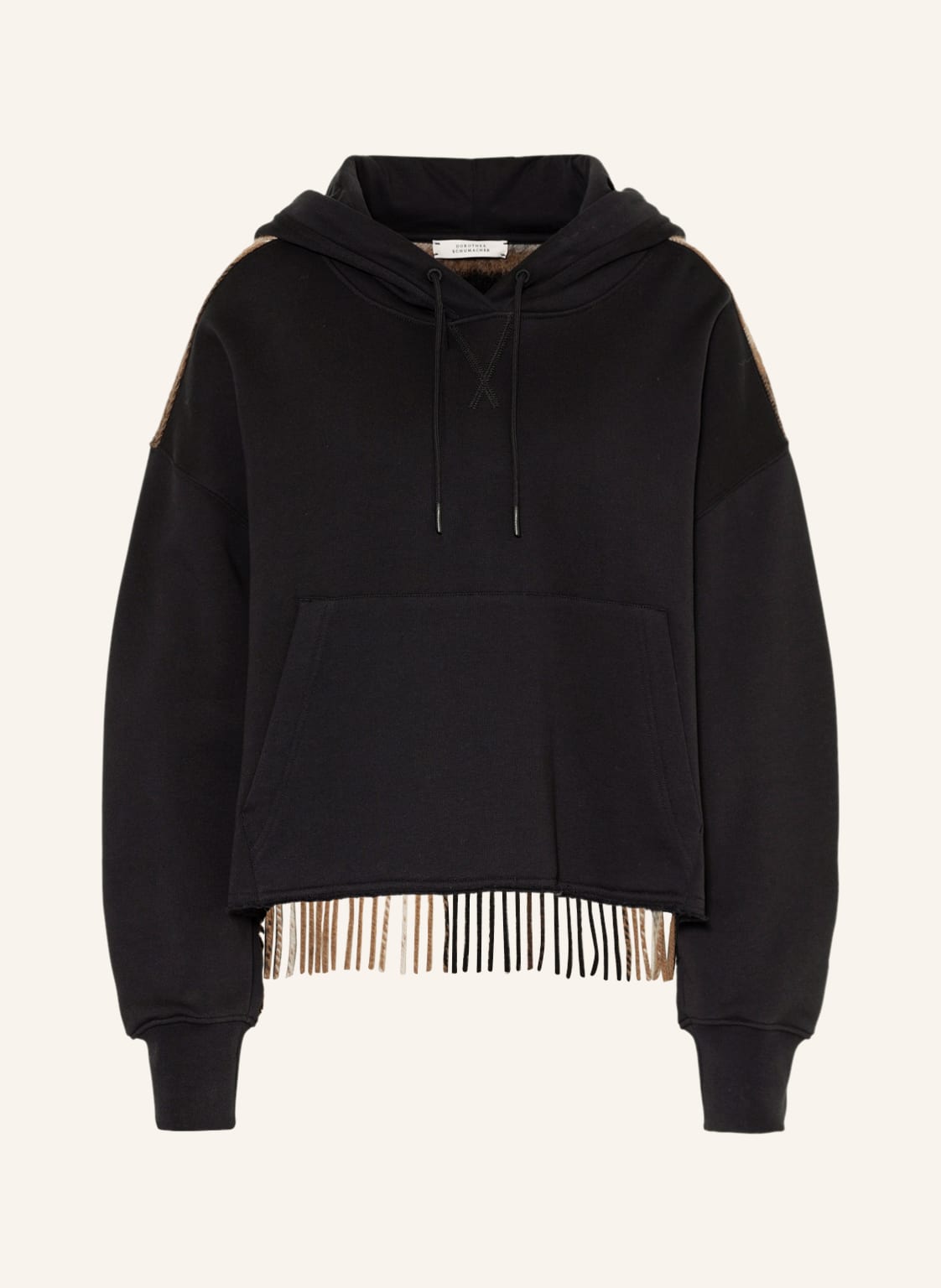Image of Dorothee Schumacher Hoodie Im Materialmix schwarz