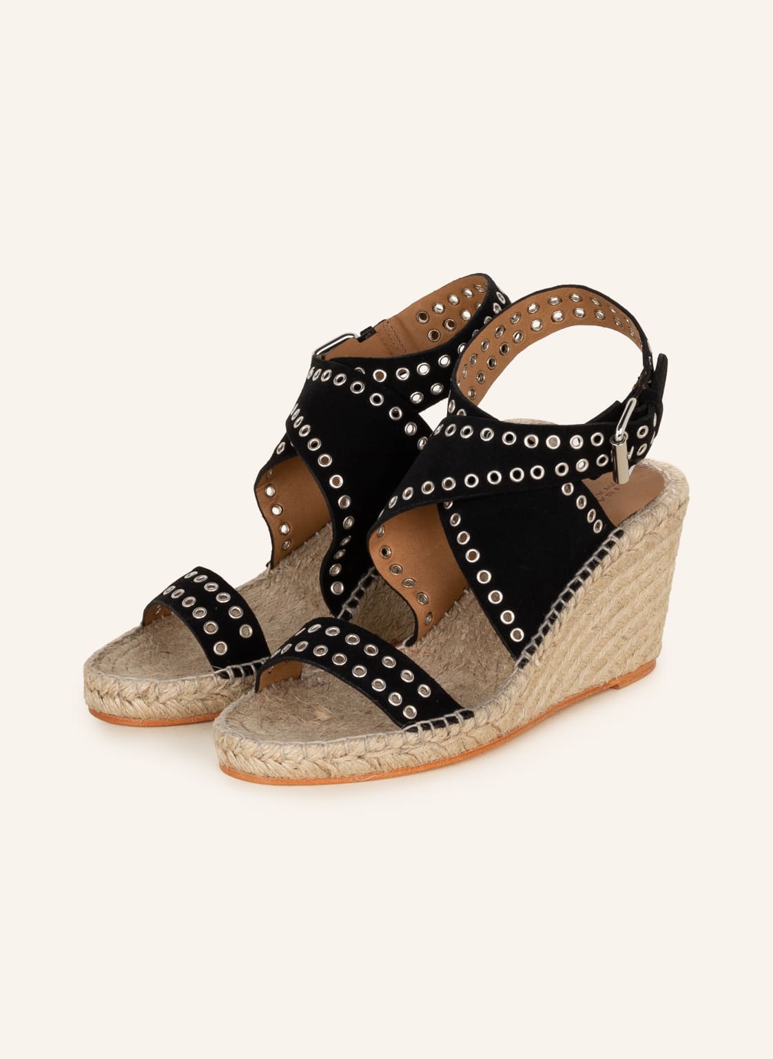 Image of Isabel Marant Plateau-Wedges Iriane Mit Nieten schwarz