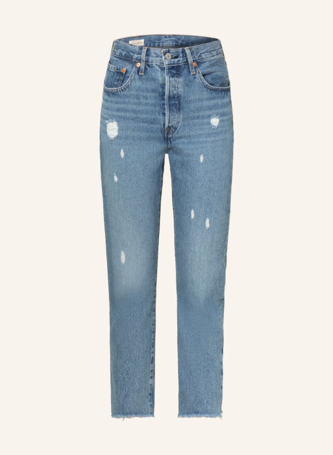 Image of Levi's® Straight Jeans 501 Crop blau